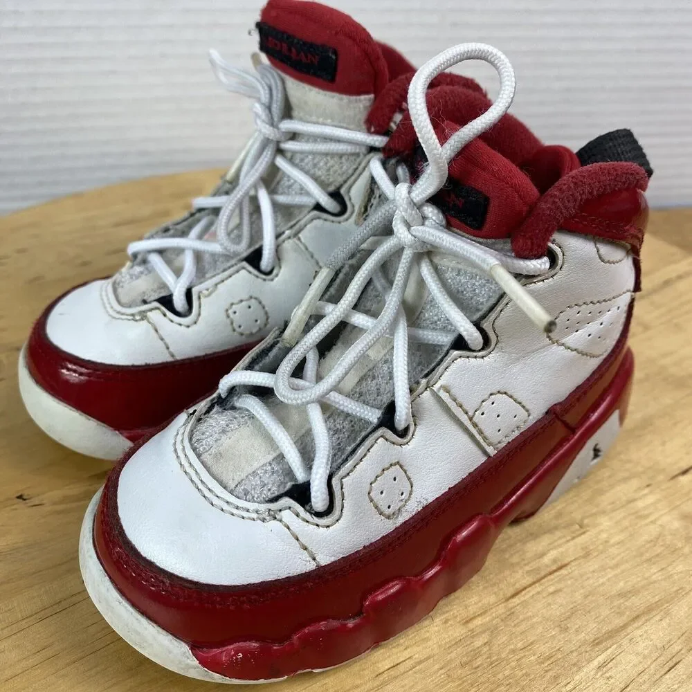 Jordan 9 Retro Gym Red White Toddler 7C Kids Basketball Sneakers 401812-160